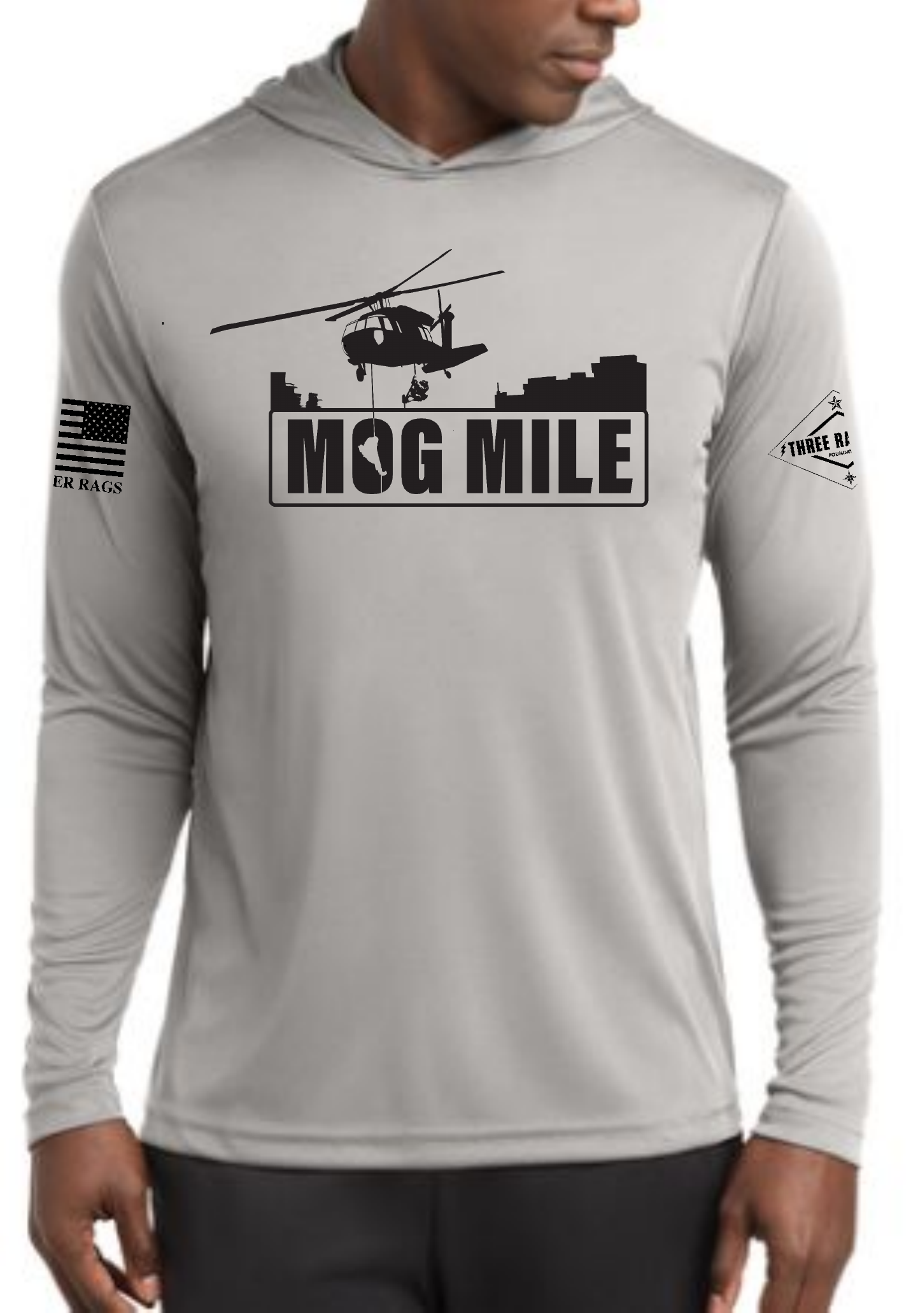 Virtual MOG Mile Registration with the Sport-Tek® PosiCharge® Competitor™ Hooded Pullover in Silver