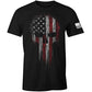 USA Military American Skull Flag Patriotic Men's T Shirt - Ranger Rags