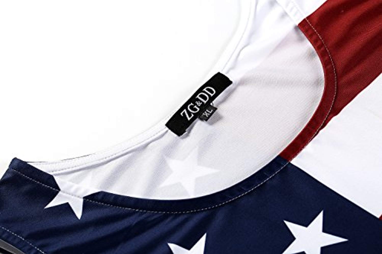 OMONSIM Women's Vogue Shoulder Off Wide Hem Design Top Shirt American Flag T Shirt - Ranger Rags
