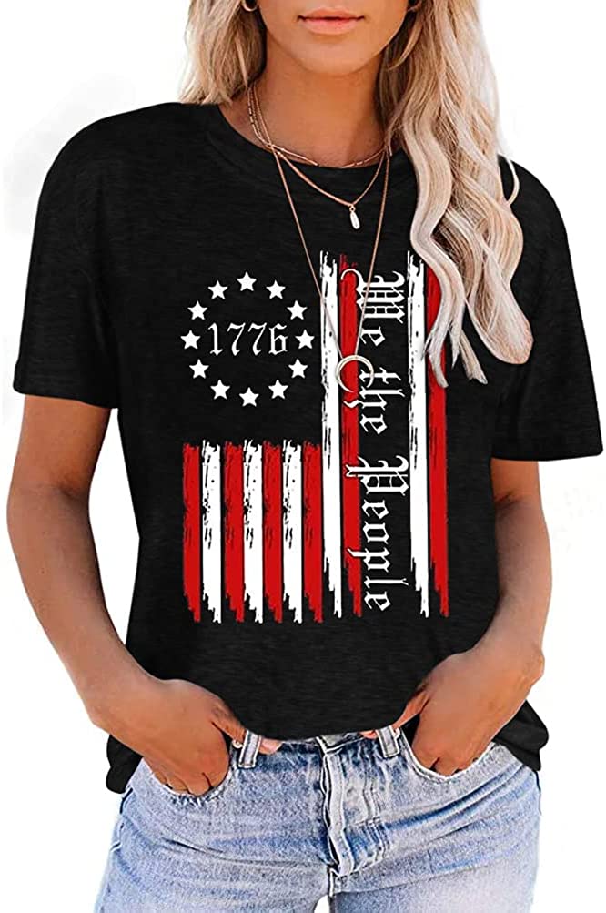 women american flag shirts