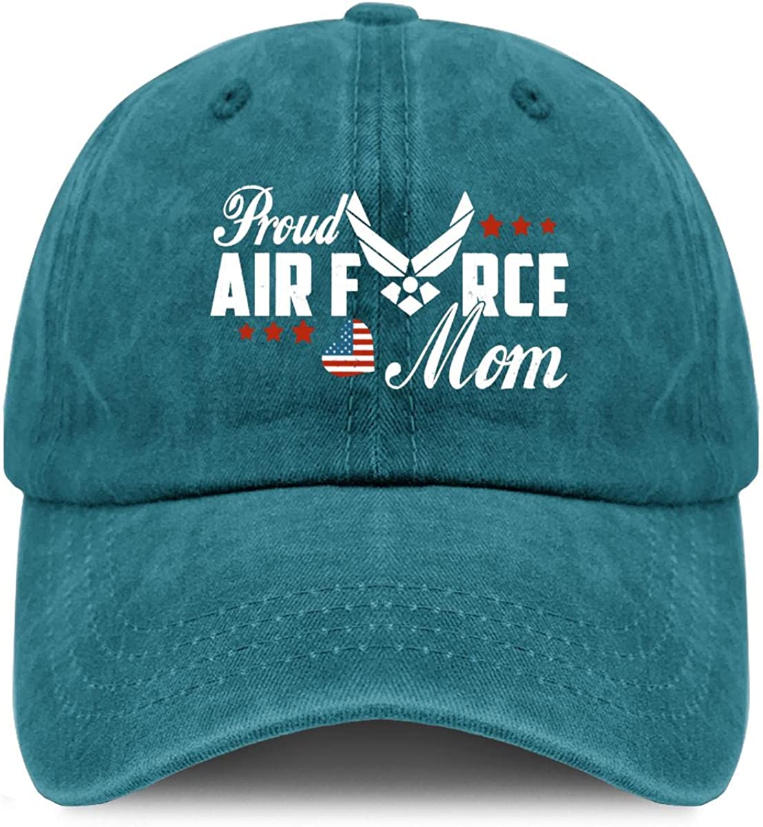 Baseball Cap for Men Fashion Caps Mens Flexfit Proud Mom Air Force Dad Caps Cotton for Fishing Blue