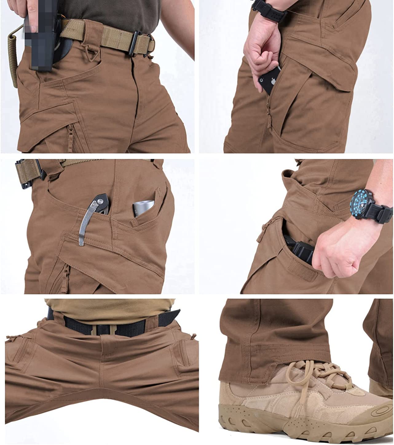 Men's Assault Tactical Pants Lightweight Cotton Outdoor Military Combat  Cargo Trousers