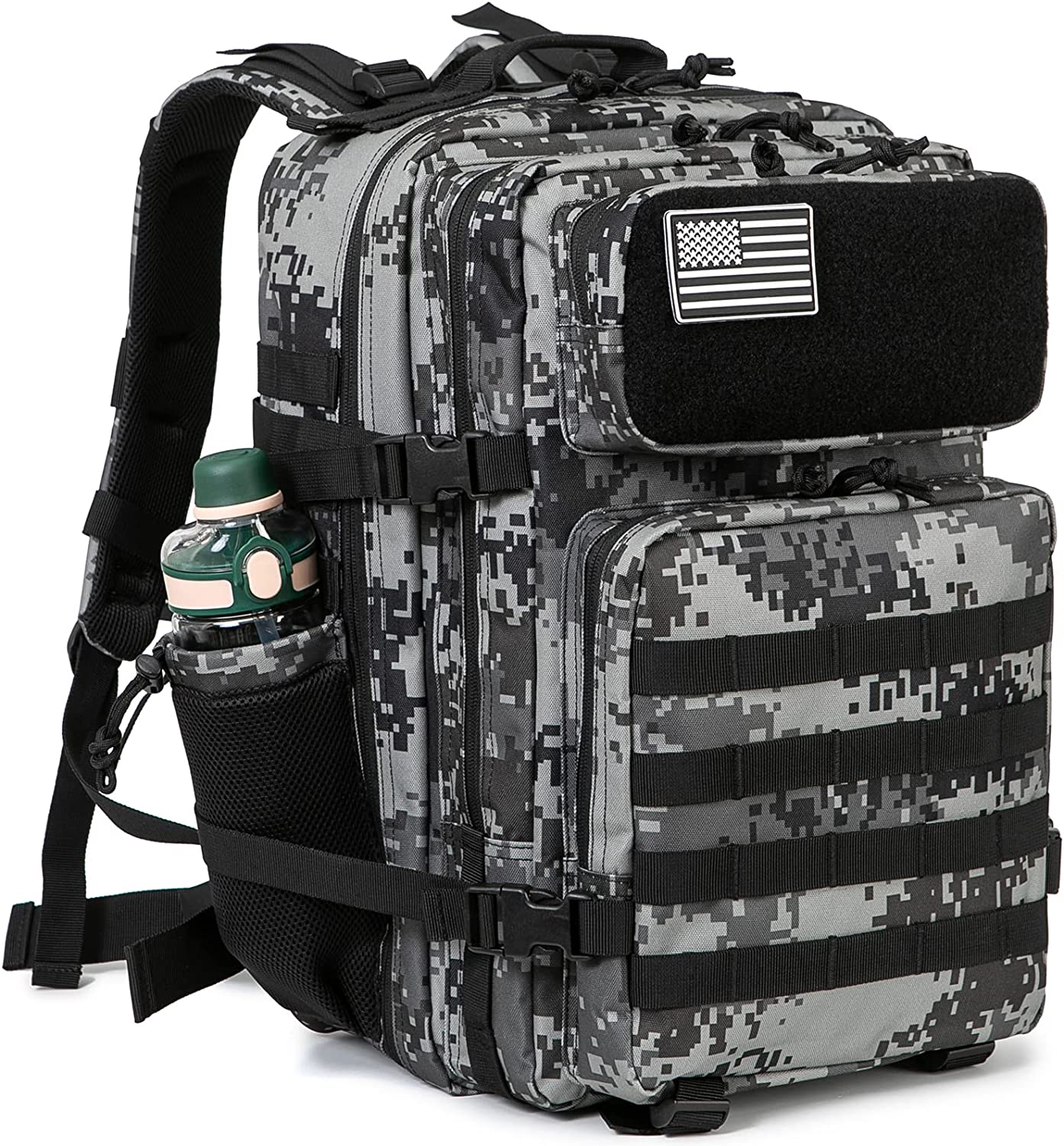 QT&QY 45L Military Tactical Backpacks For Men Camping Hiking Trekking  Daypack