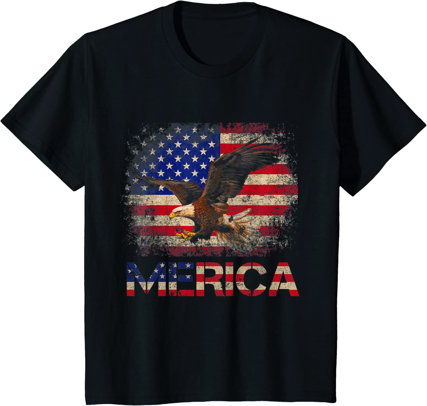 Eagle Mullet 4th Of July USA American Flag Merica T-Shirt Ranger