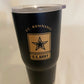 20 Oz. FT. BENNING U.S. ARMY LOGO- HOOAHWEAR travel cup-Matte Black/ Gold - Ranger Rags