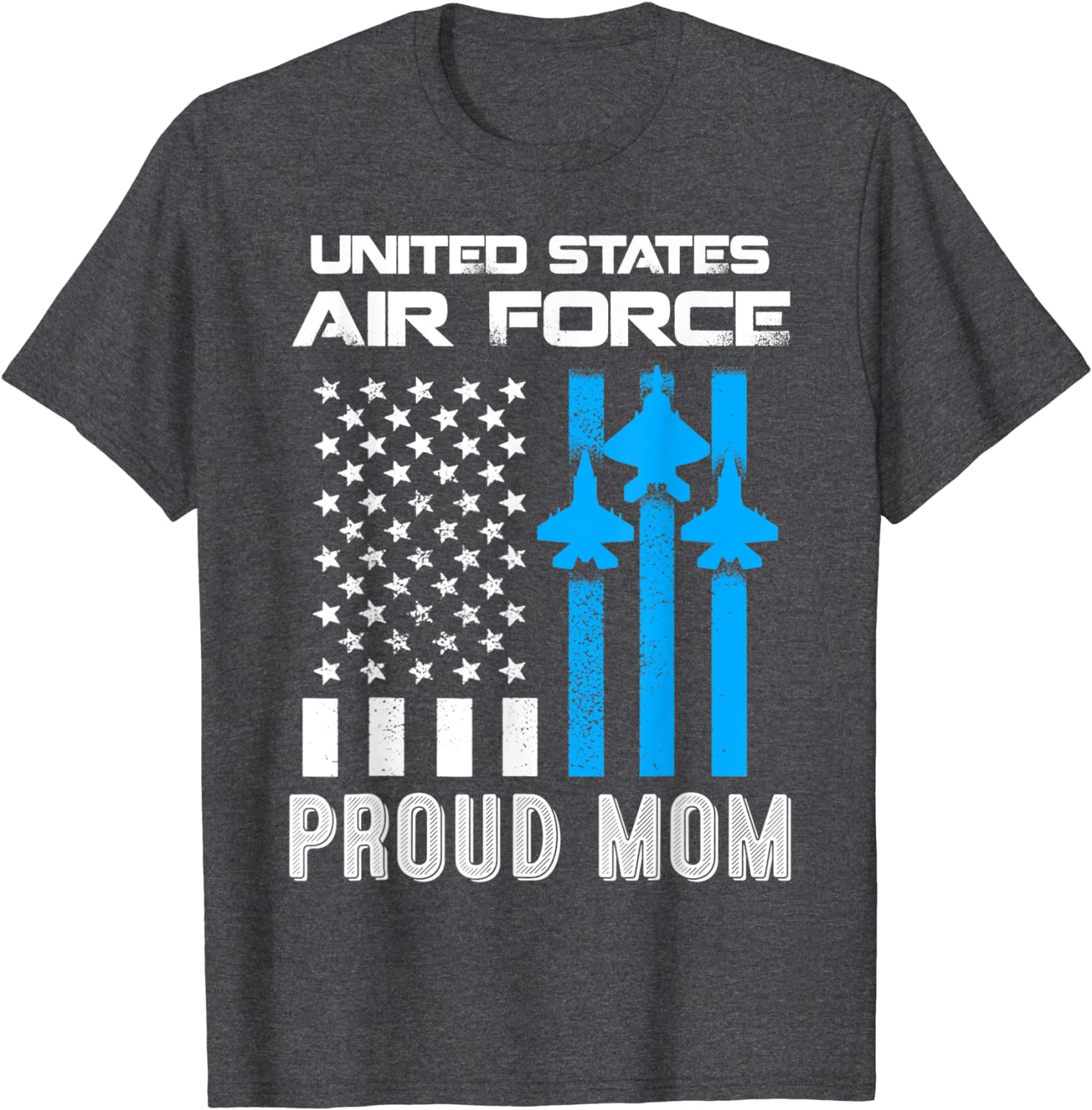 Proud Air Force Mom US Flag Dog Tags Wings Military Mother T Shirt Ranger Rags