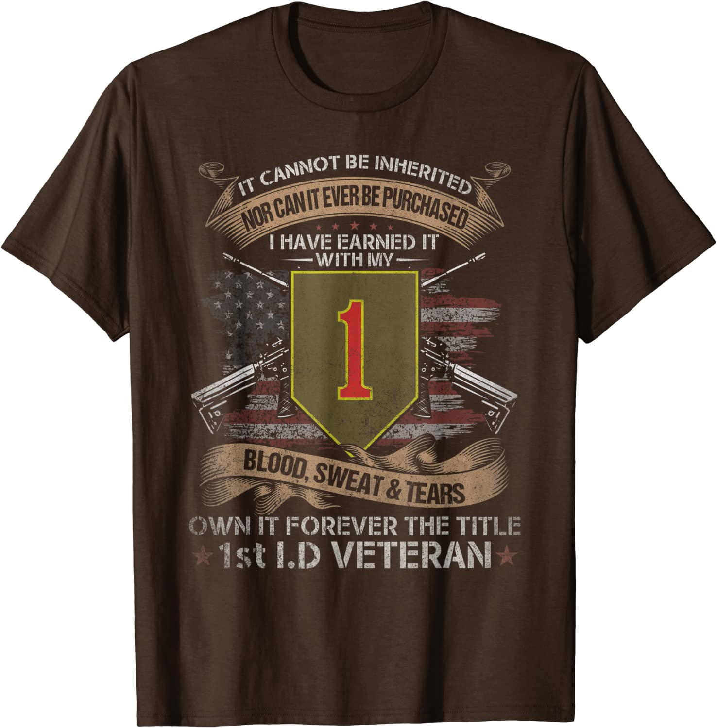 Solider Rags 1st Infantry Division Veteran War Soldier The Big Red One T-Shirt ...