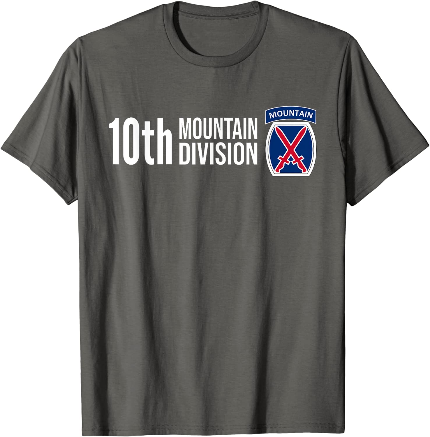 10th Mountain Division Army Triblend T-Shirt – Men's Short Sleeve, Regular Fit, Includes Free Decal